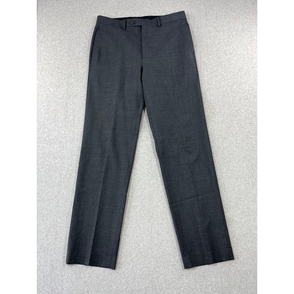 Lauren Ralph Lauren Total Comfort Dress Pants Mens 34x34 Gray Wool Straight Leg